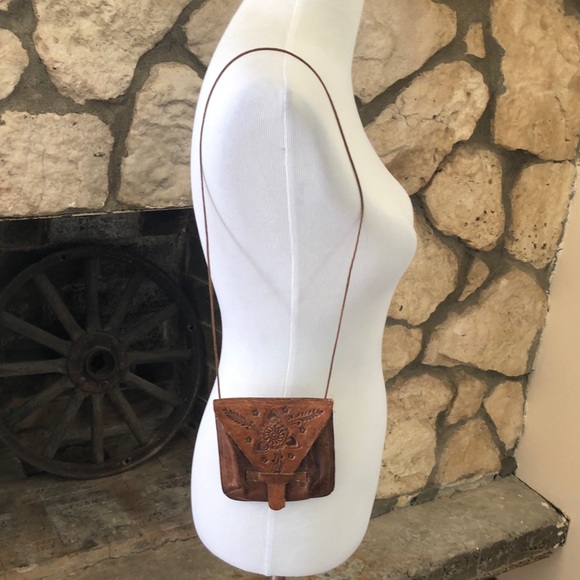 Bags Darling Leather Handmadetooled Leather Mini Purse Poshmark